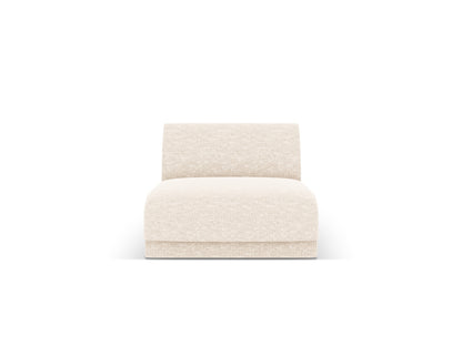 Miley — Modular Sofa Ivory (Eden 1 Ivory) Black Plastic