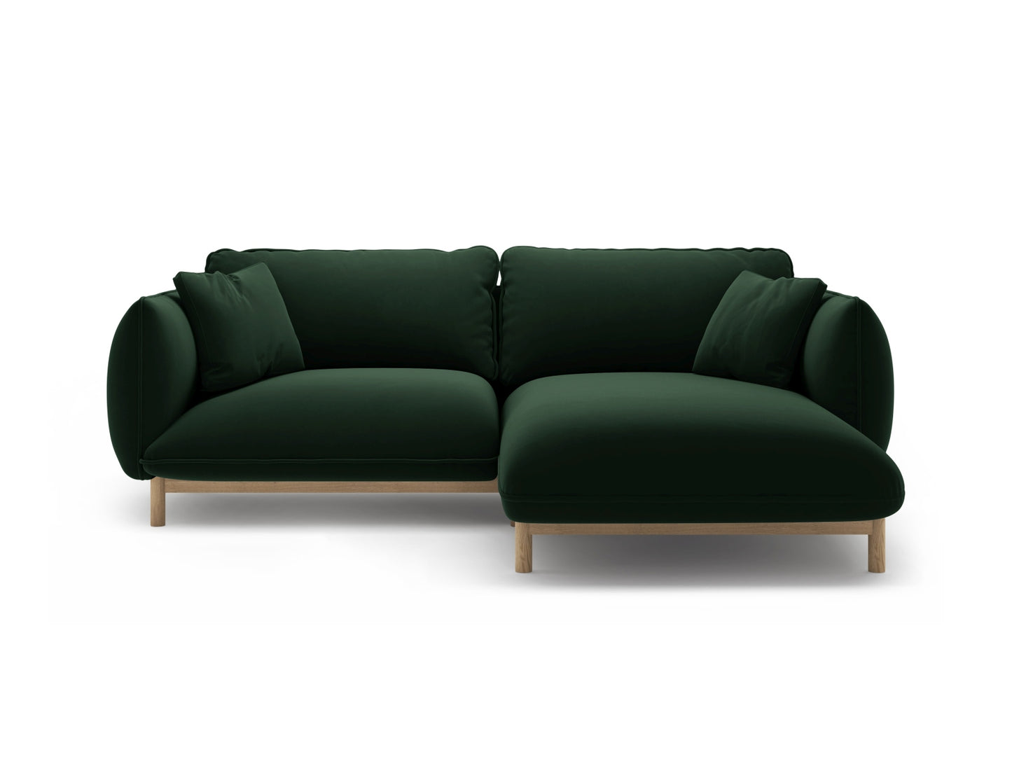 Ada — Corner Sofa (220x179x78 cm) Bottle Green (Casino Deep Green) Right