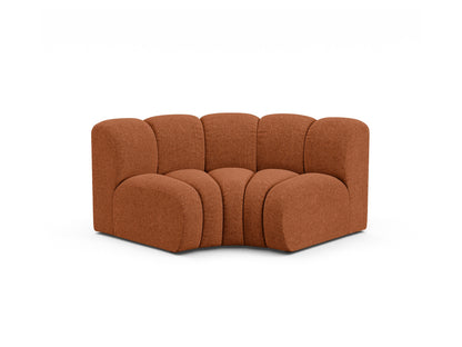 Lupine — Modular Sofa Brick (Eden 10 Terra) Black Plastic