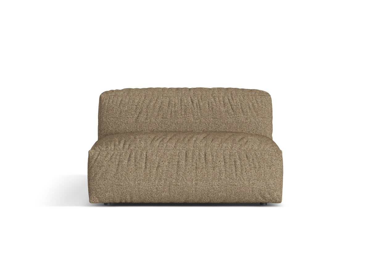 Martina — Modular Sofa Cappuccino (Monet Cappucino) Black Plastic