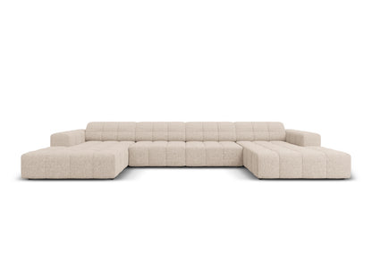 Chicago — Panoramic Sofa Beige (Haga 30) Black Plastic