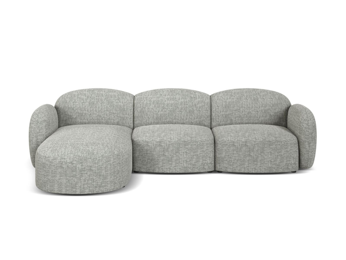 Blair — Corner Sofa Warm grey (Baltimore Cement) Black Plastic Left