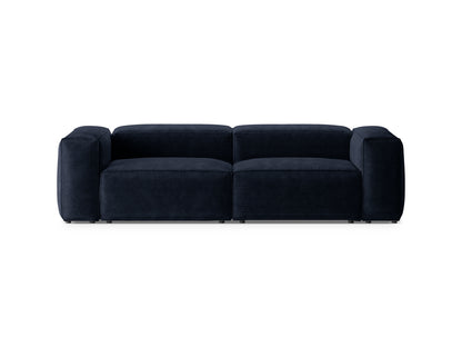 Bergamo — Sofa Navy Blue (Perla 40) Black Plastic