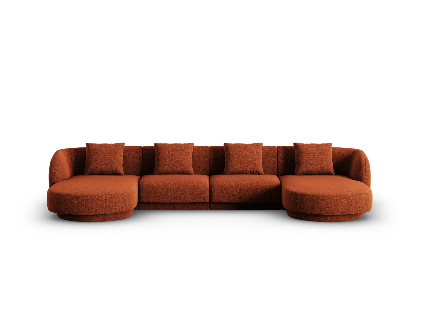 Tulum — Panoramic Sofa Terracotta (Haga 44) Black Plastic