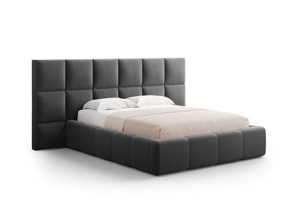 Livigno — Bed Grey (Bluvel 14) Black Plastic