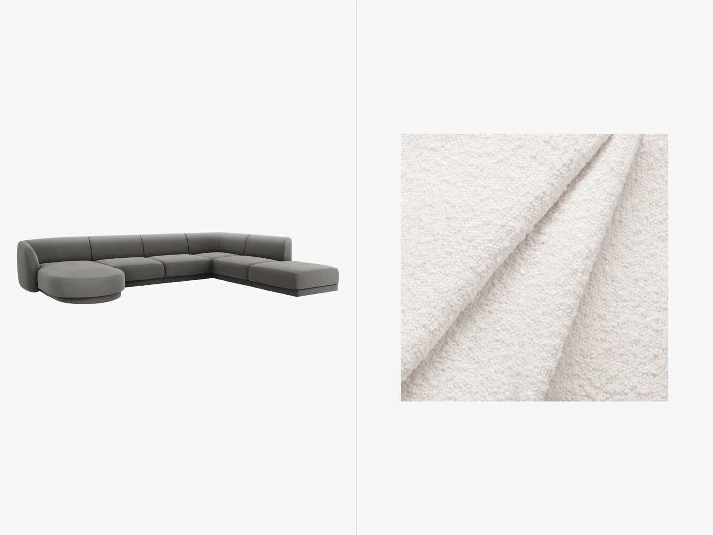 Miley — Panoraminė sofa (330,0 x 255,0 x 70,0 cm)