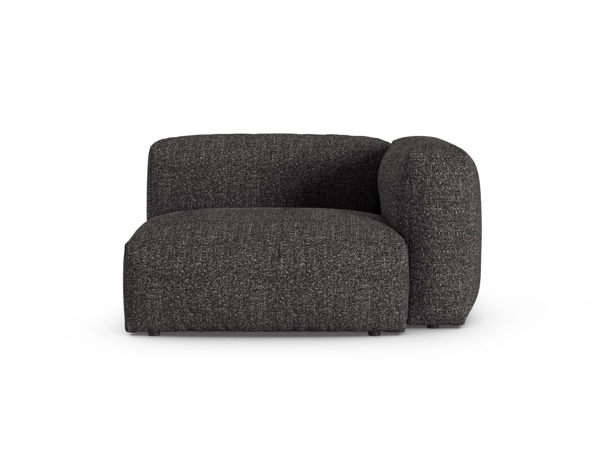 Martina — Modular Sofa Anthracite (Monet Anthracite) Black Plastic Right