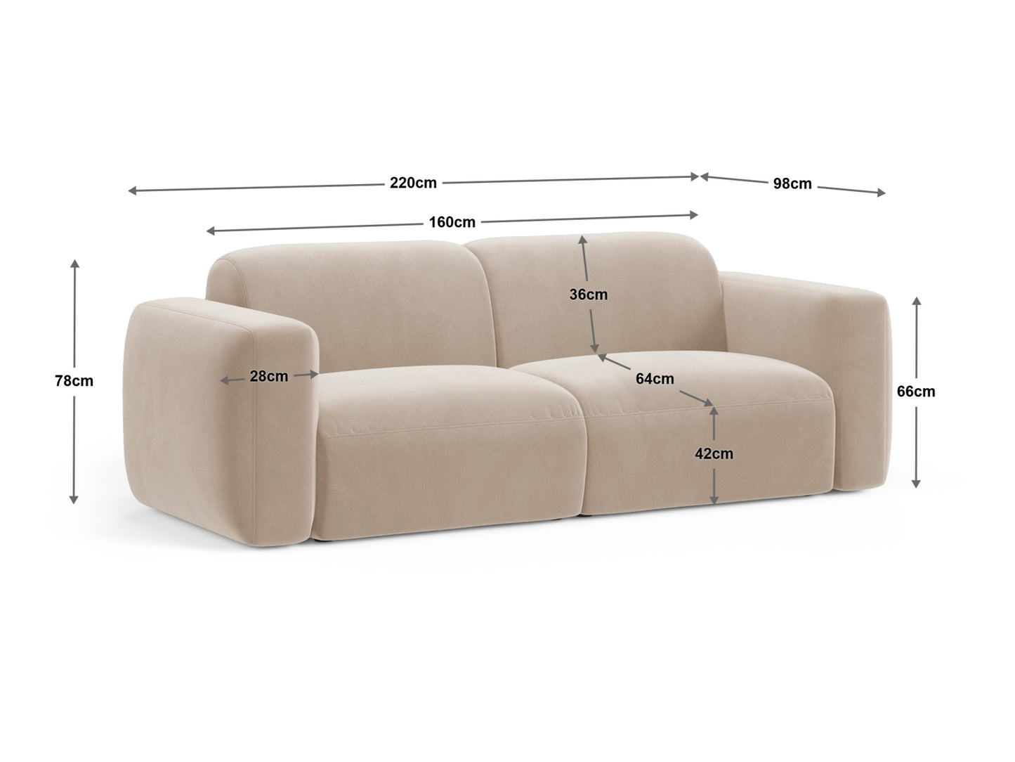 Strino — Sofa (220x98x78 cm)