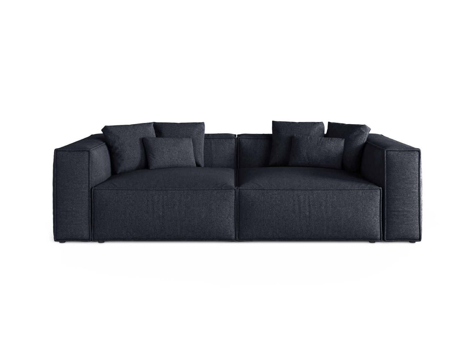 Aveiro — diivan tumesinine (Eden 16 Deep Blue) must plastik