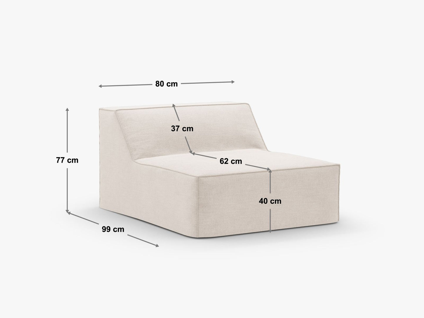 Jodie — modulinė sofa (80,0 x 99,0 x 77,0 cm)