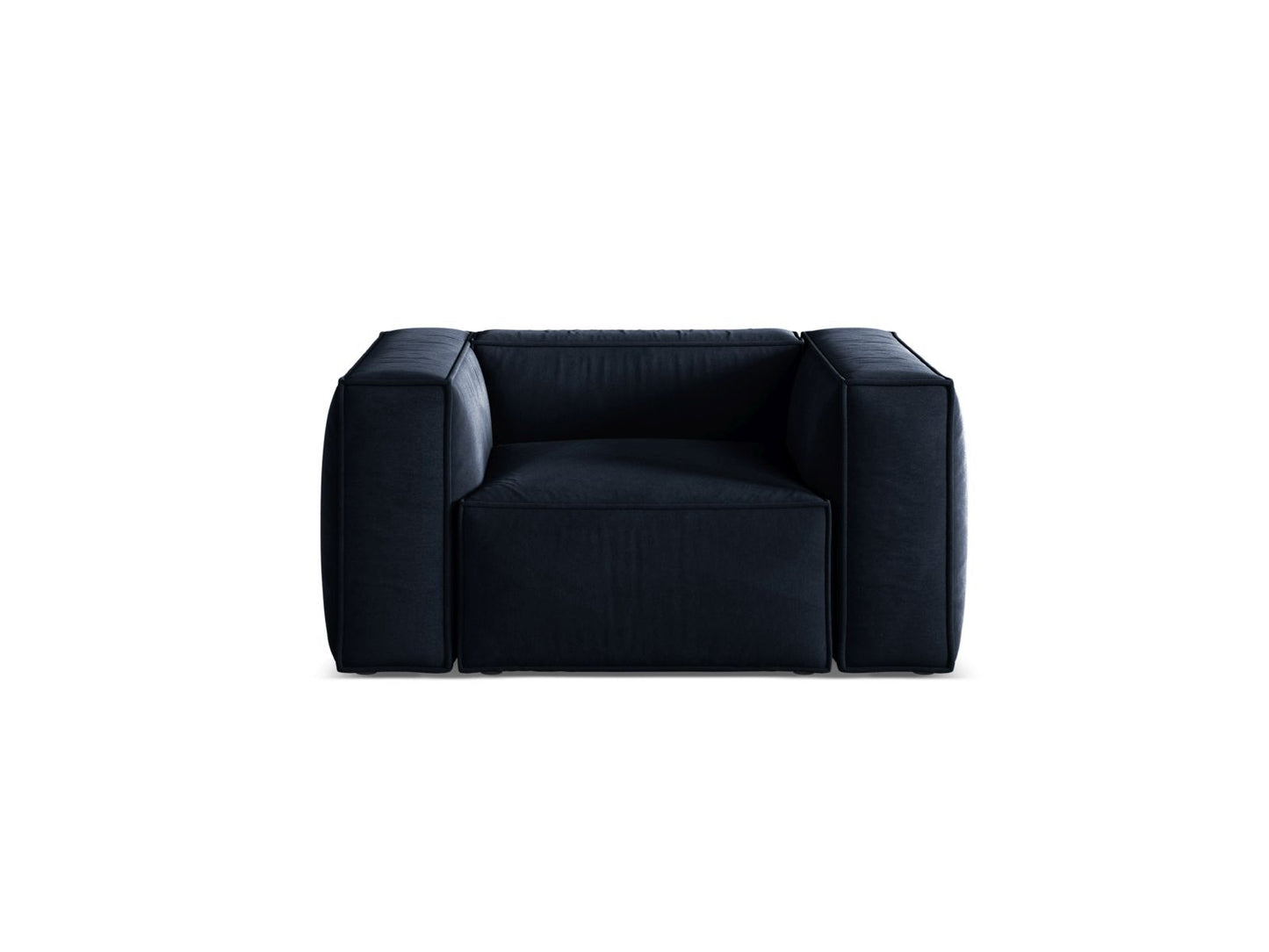 Aveiro — Armchair Royal Blue (Casino Deep Blue) Black Plastic