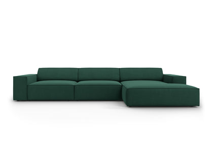 Jodie — Corner Sofa (284x162x77 cm) Green (Megan 359) Right
