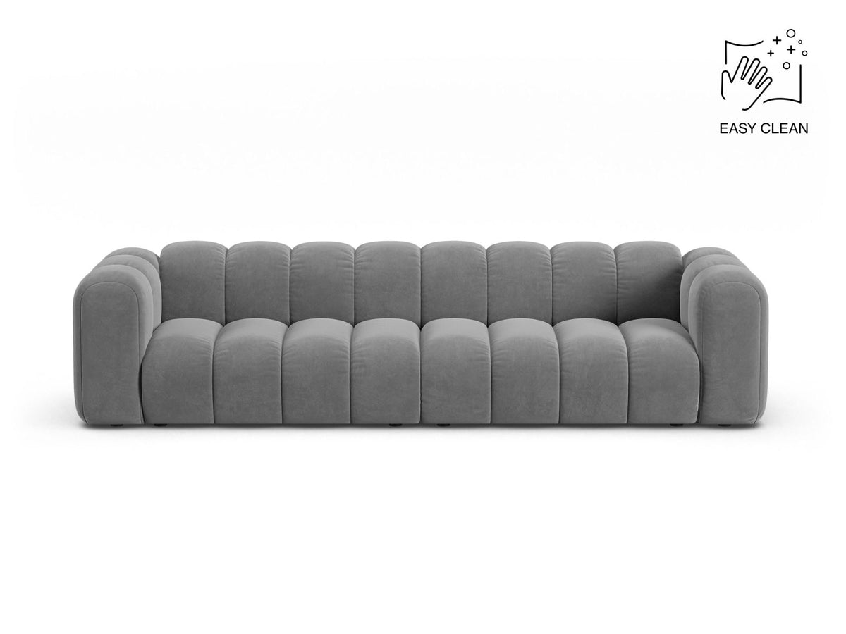 Lupine — Sofa Light Grey (Venus 2929) Black Plastic
