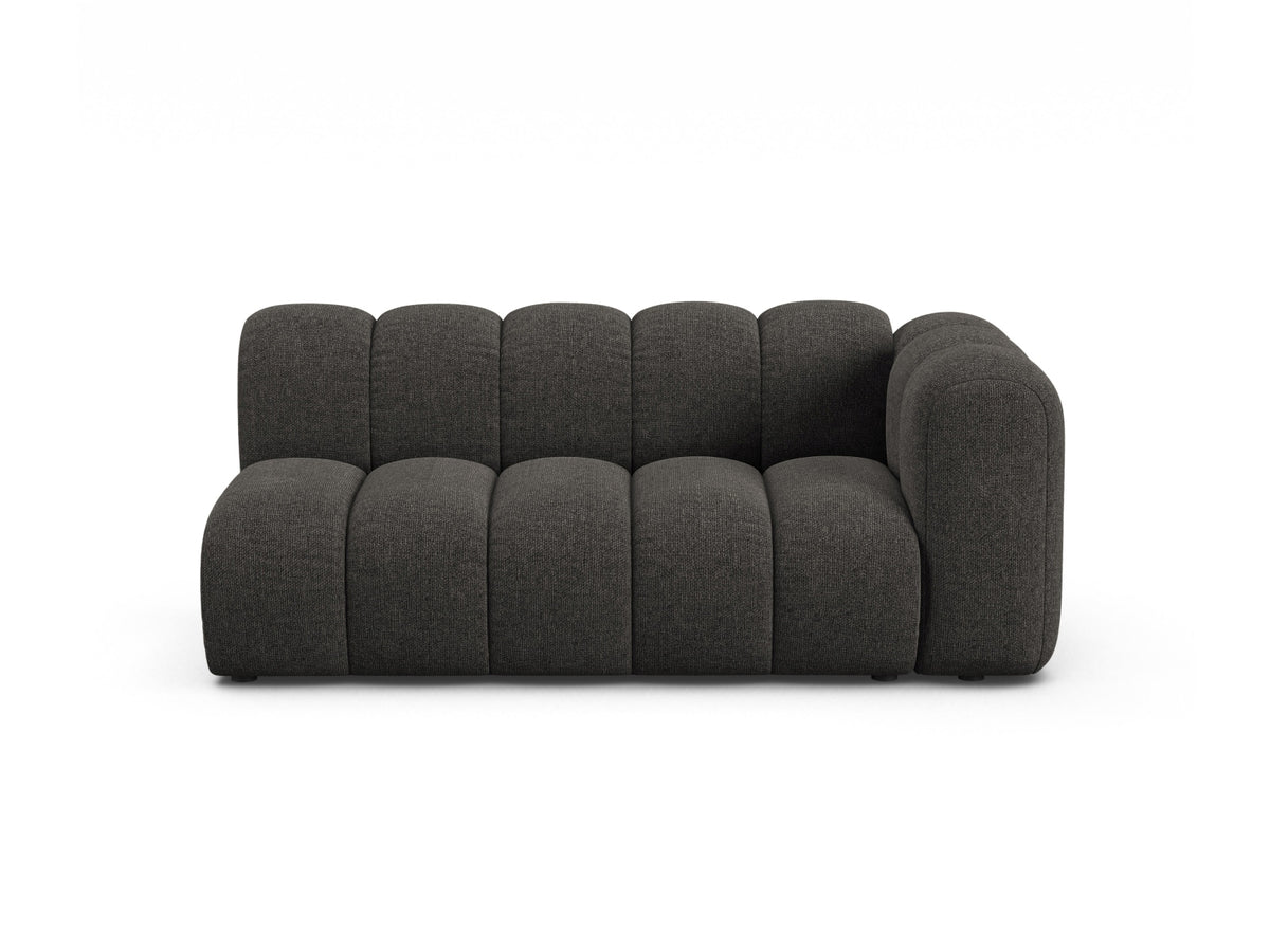 Lupine — Modular Sofa Dark Grey (Eden 20 Graphite) Black Plastic Right