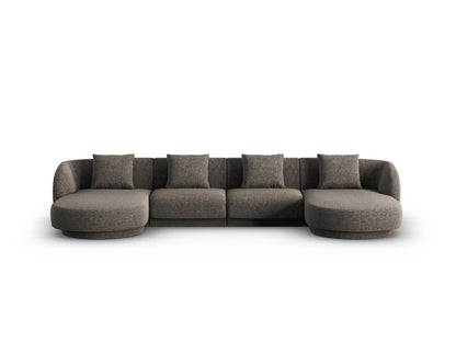 Tulum — Panoramic Sofa Grey (Haga 16) Black Plastic