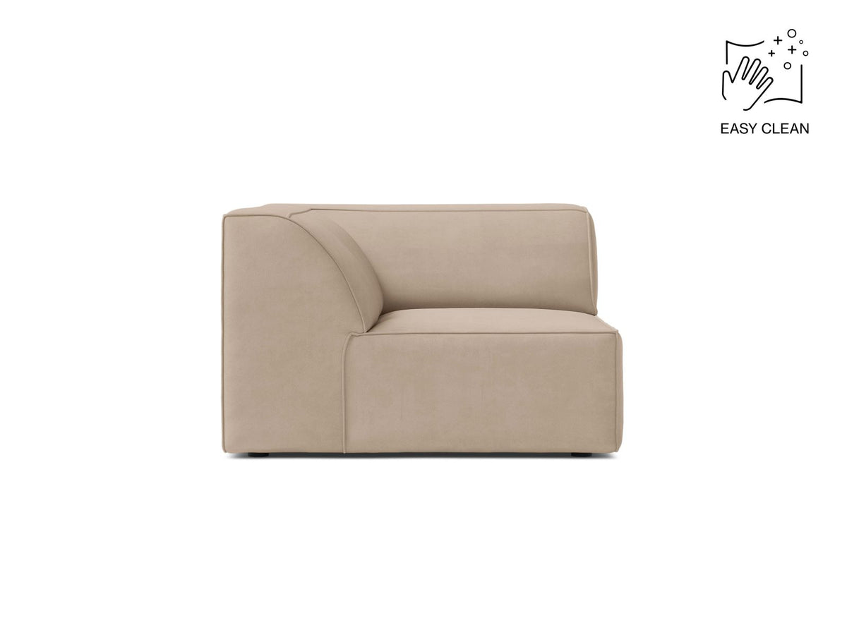 Jodie — Modular Sofa Beige (Venus 2928) Black Plastic