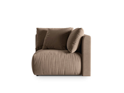 Chris — Modular Sofa Light Brown (Casino Taupe) Black Plastic