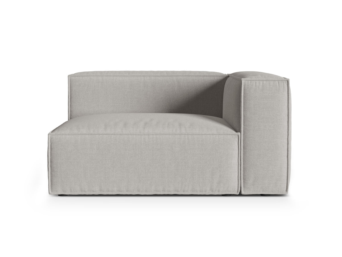 Nuria — Modular Sofa Light Grey (Liberty 18) Black Plastic Right
