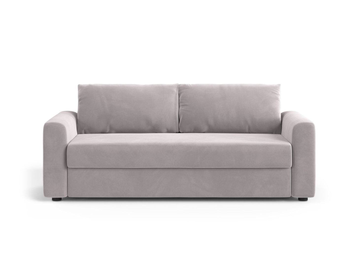 David — Sofa Light Grey (Salvador 16) Black Plastic