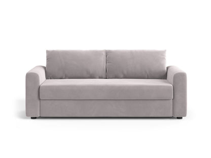David — Sofa Light Grey (Salvador 16) Black Plastic