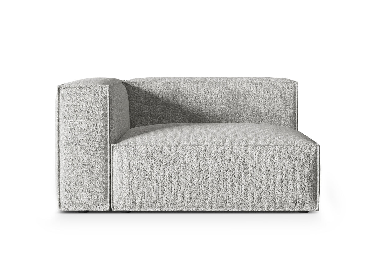 Nuria — Modular Sofa Silver (Monet Silver) Black Plastic Left
