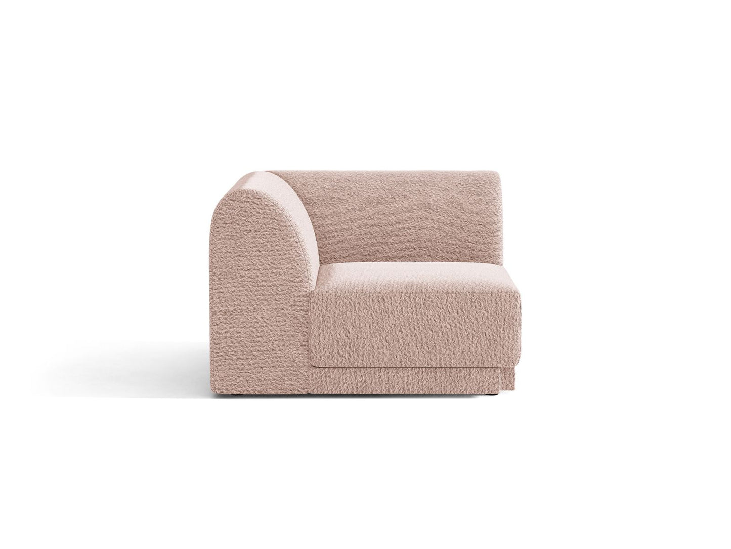 Miley — Modular Sofa Powder Pink (Baloo 2072) Black Plastic Unknown