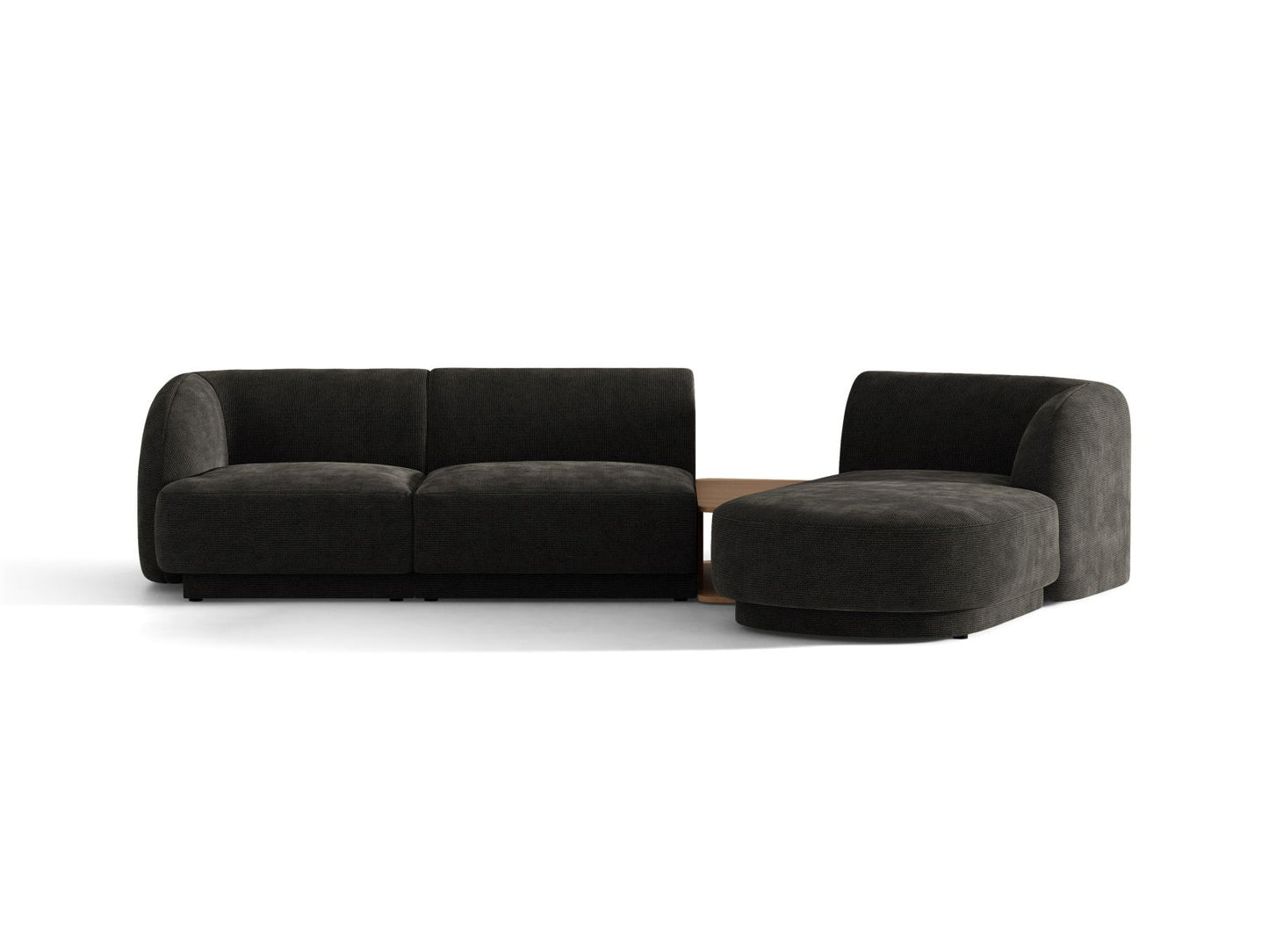 Miley — Sofa Anthracite (Eden 21 Black) Black Plastic Right