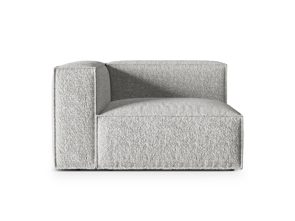 Nuria — Modular Sofa Silver (Monet Silver) Black Plastic Left