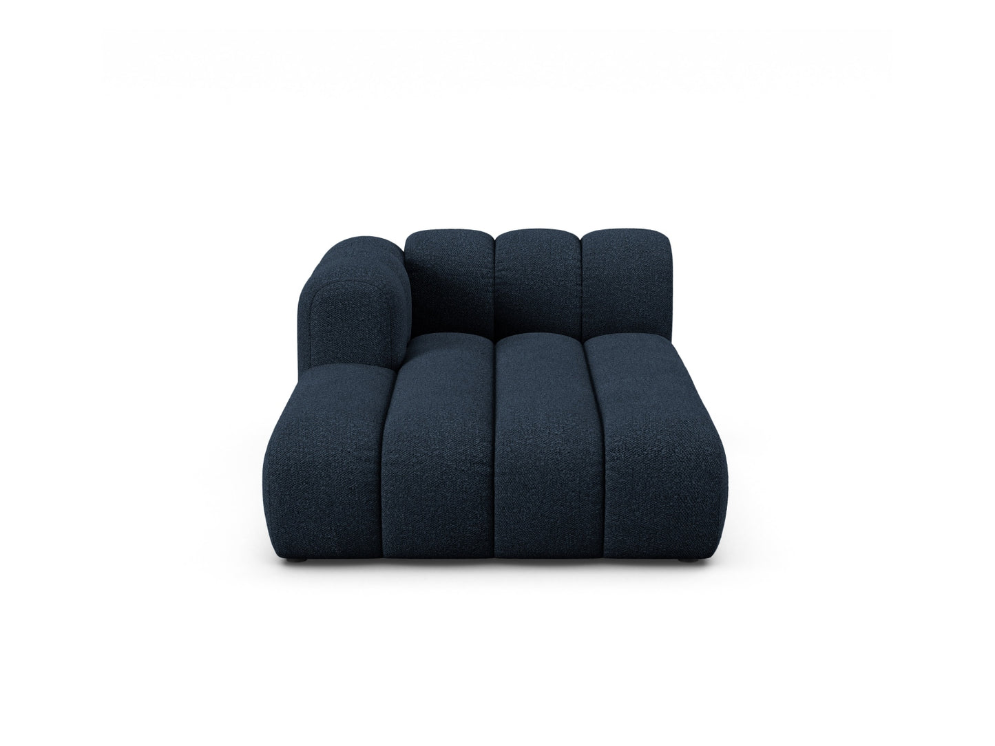 Lupine — Chaise Longue Dark Blue (Baloo 2088) Black Plastic Left