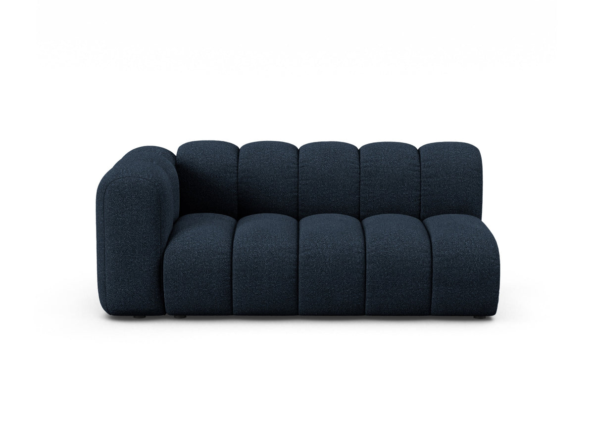 Lupine — Modular Sofa Dark Blue (Baloo 2088) Black Plastic Left