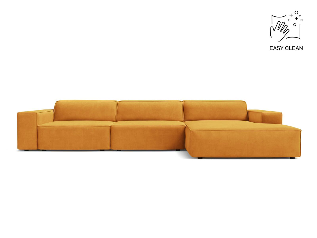Jodie — Corner Sofa (284x162x77 cm) Yellow (Venus 2917) Right