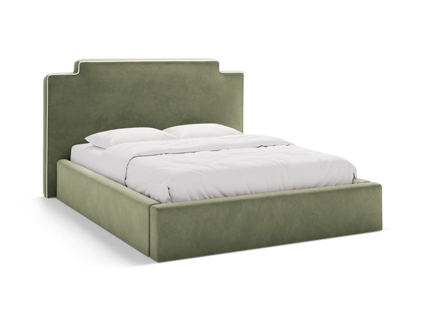 Princess — Bed (180x222x122 cm) Ivory && Green (Magic Velvet 2256 && Magic Velvet 2243)