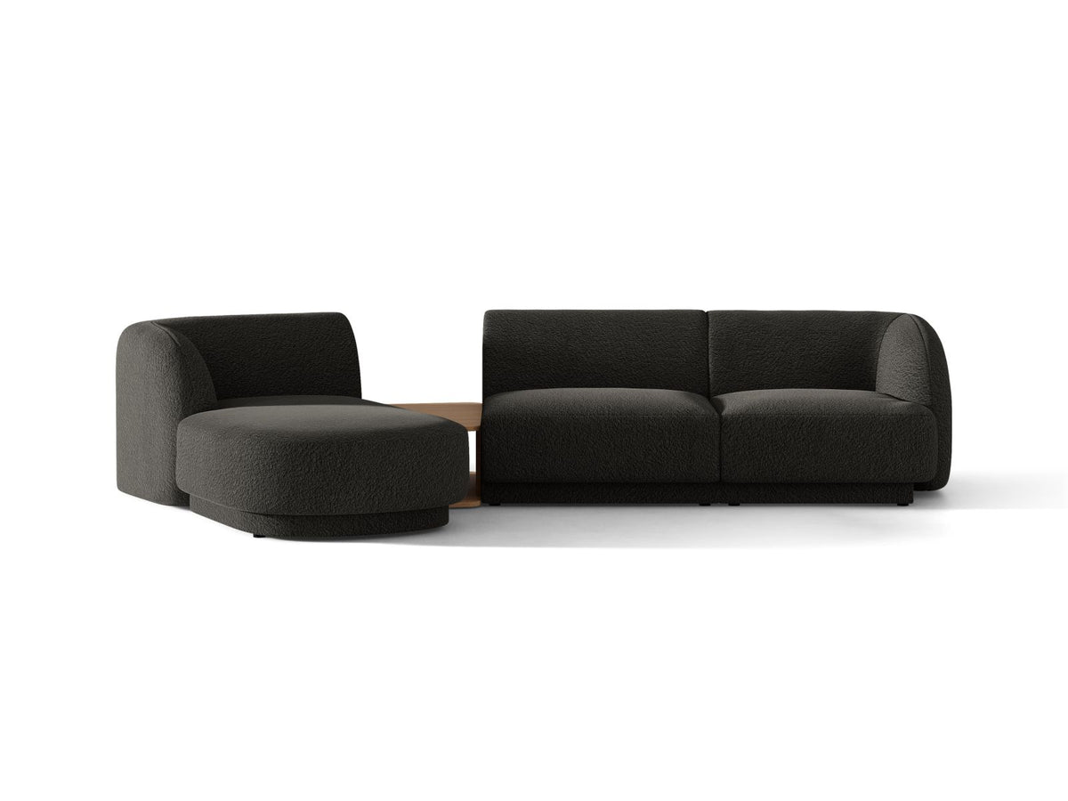 Miley — Sofa Brown (Baloo 2081) Black Plastic Left