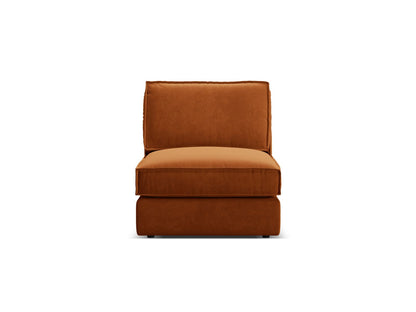 Pola — Modular Sofa Terracotta (Salvador 14) Black Plastic