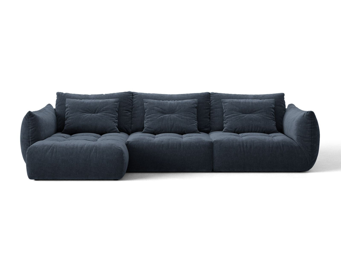 Bloom — Corner Sofa (327x152x97 cm) Navy Blue (Wind 77) Left
