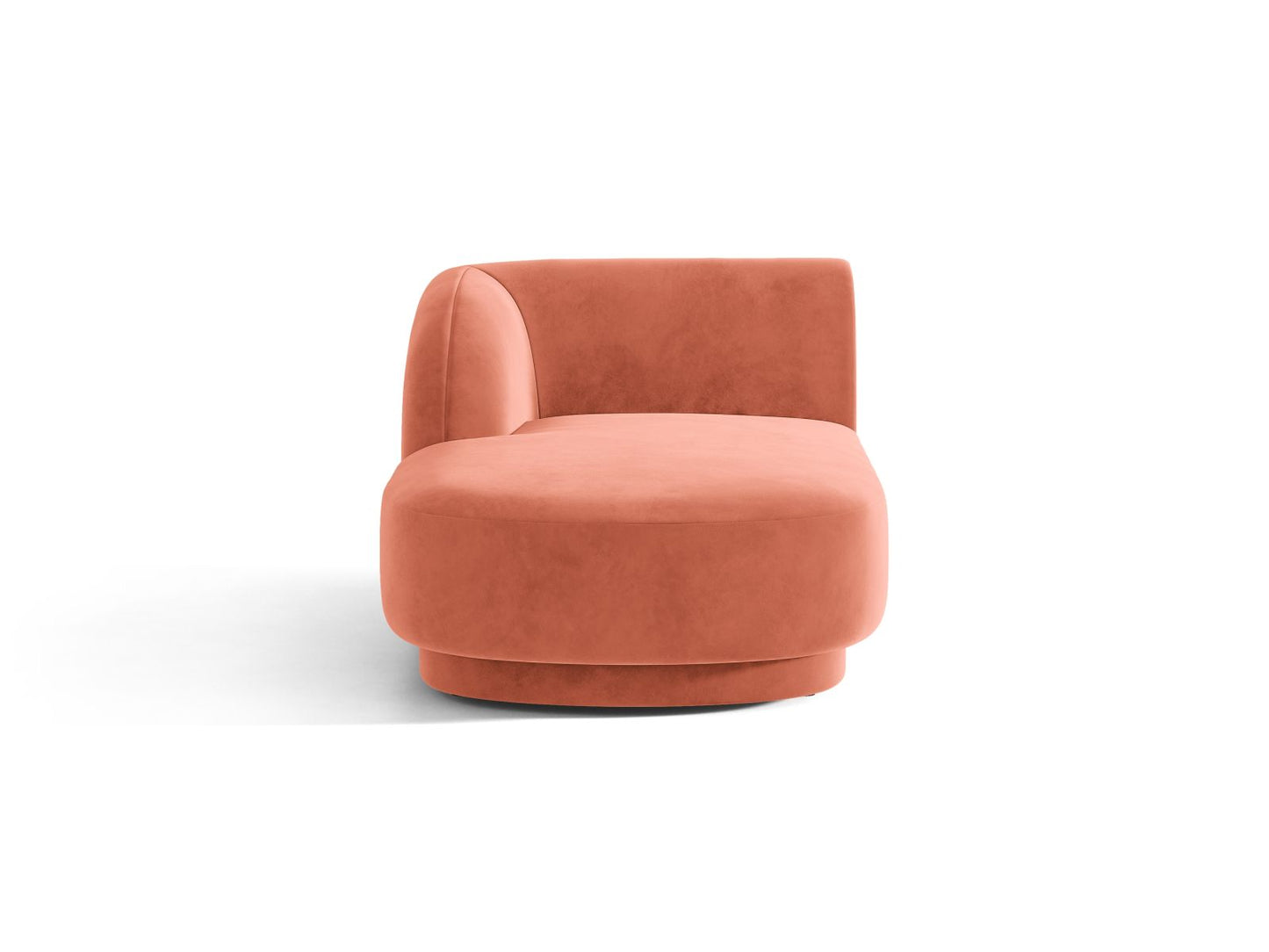 Miley — Chaise Longue Coral (Venus 2933) Black Plastic Left