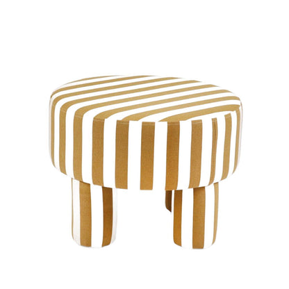 Puff CHIARO Beige and White Pouf 50x50x37 cm