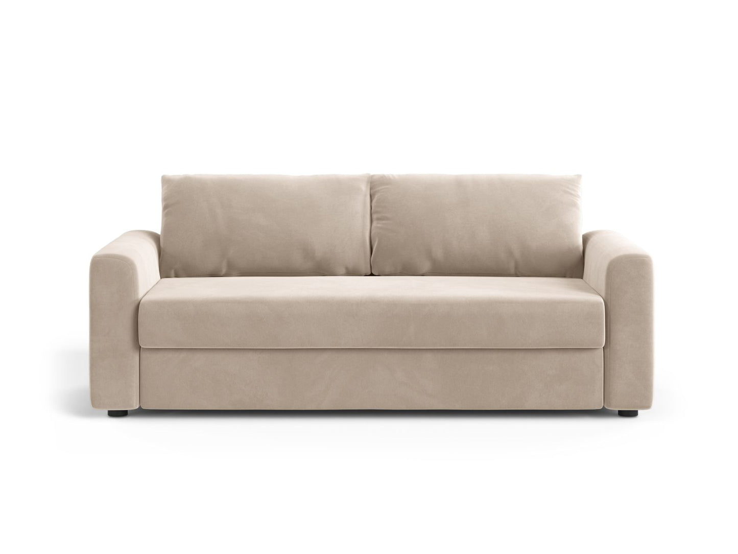 David — Sofa Beige (Salvador 1) Black Plastic