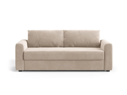 David — Sofa Beige (Salvador 1) Black Plastic