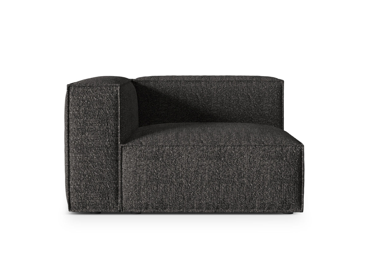 Nuria — Modular Sofa Anthracite (Monet Anthracite) Black Plastic Left