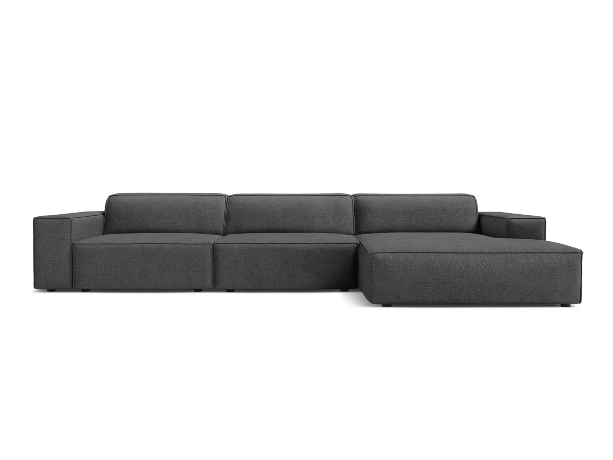 Jodie — Corner Sofa (284x162x77 cm) Dark Grey (Baloo 2083) Right