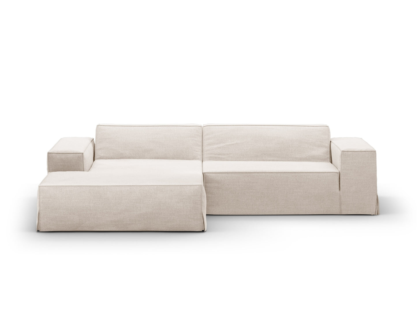 Jodie — Corner Sofa (224x162x77 cm) Beige (LINS 22) Left