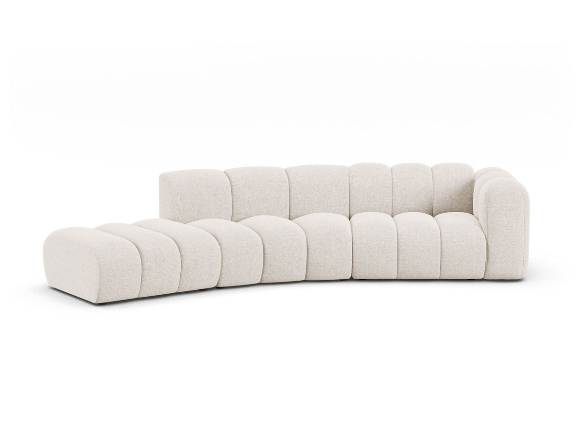 Lupine — Sofa Light Beige (Eden 2 Pearl) Black Plastic Right