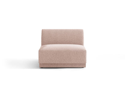 Miley — Modular Sofa Powder Pink (Baloo 2072) Black Plastic
