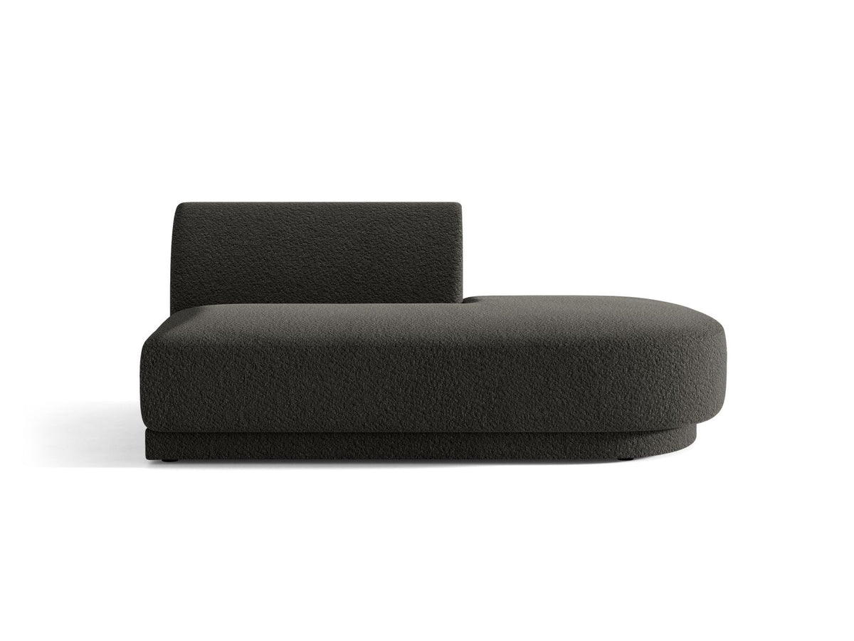 Miley — Modular Sofa Brown (Baloo 2081) Black Plastic Right