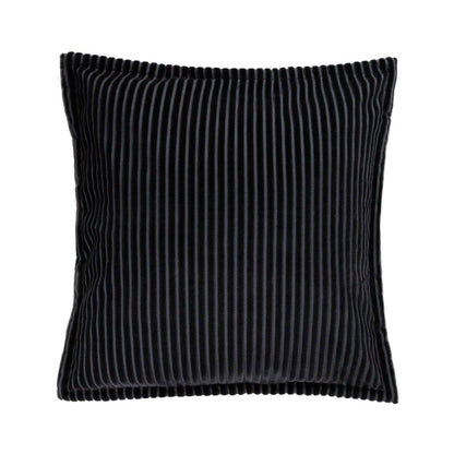 SAMT Black Velour Corduroy Cushion Cover 45x45 cm