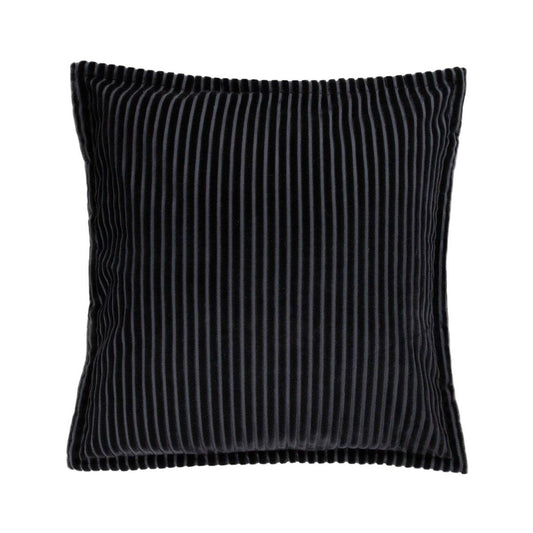 SAMT Black Velour Corduroy Cushion Cover 45x45 cm
