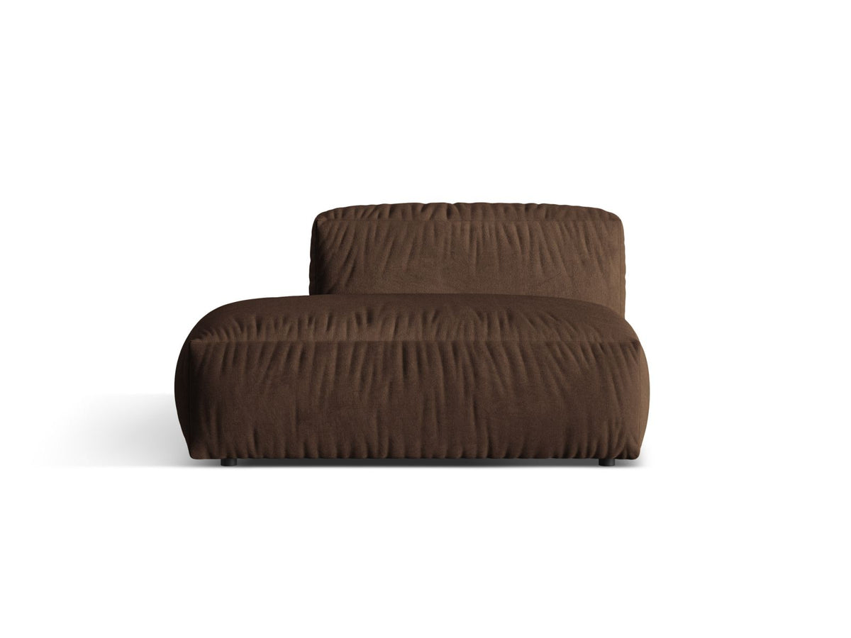 Martina — Sofa Chocolate (Vogue 6) Black Plastic Left