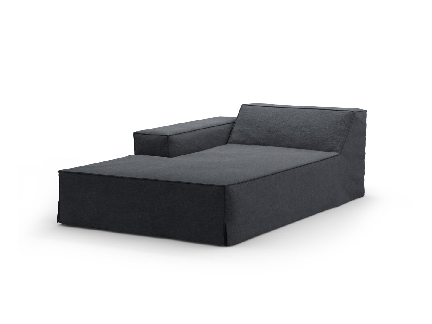 Jodie — Sofa Cover Grey And Blue (LINS 89) Default Left