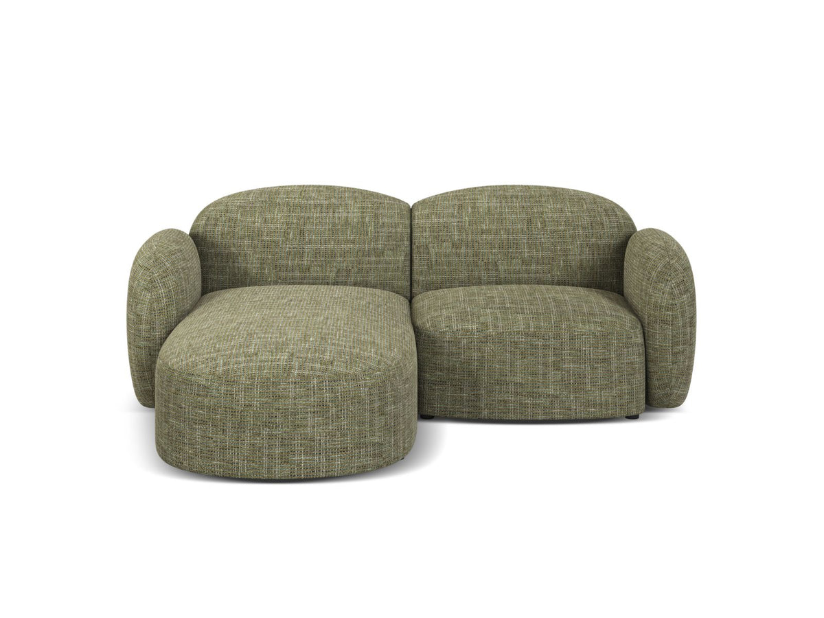 Blair — Corner Sofa Olive (Baltimore Pistachio) Black Plastic Left